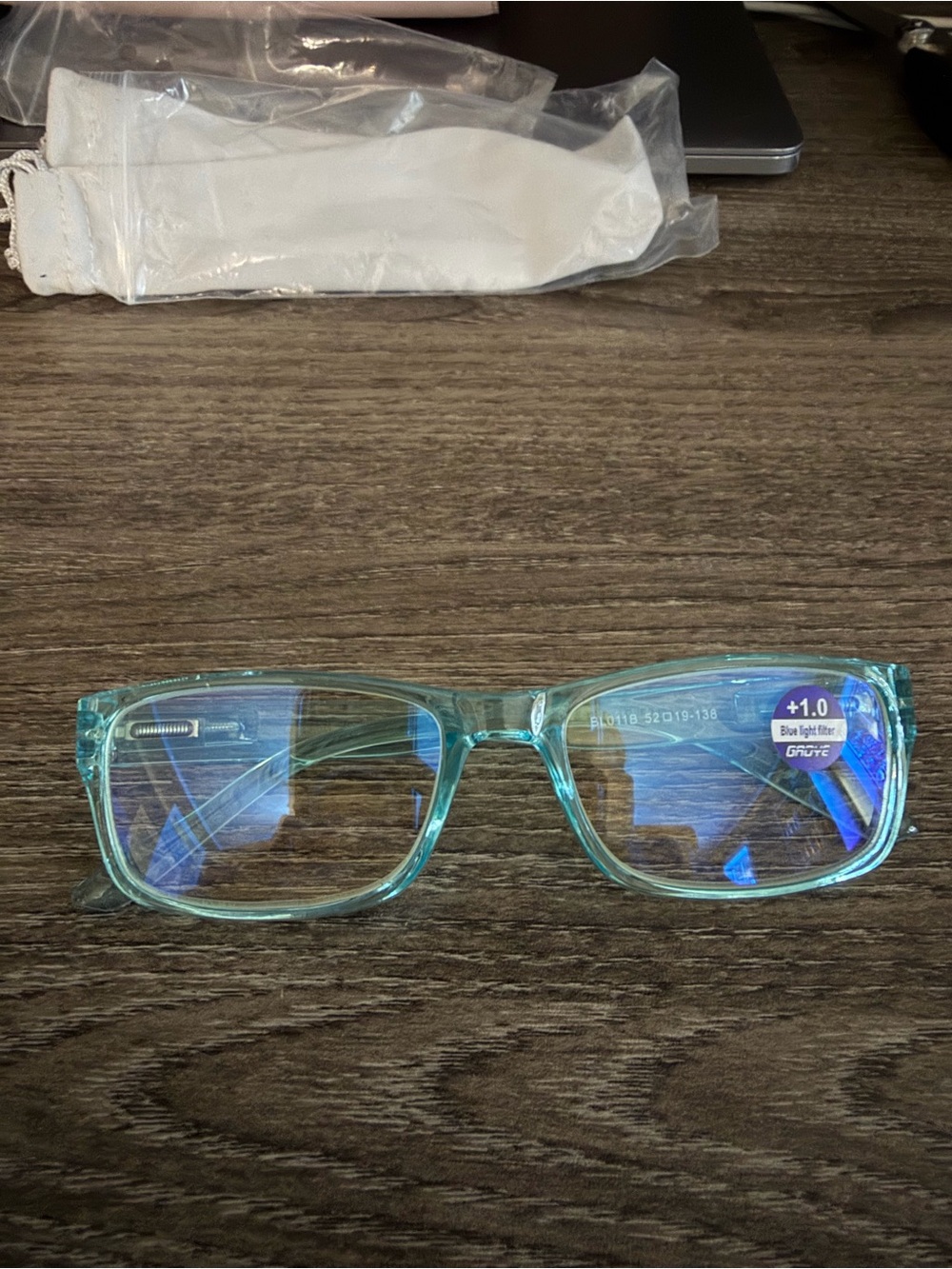 Blue Light Blocking Glasses for Women — Clear Teal Frame